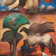 An original painted wood panel by Lucky Sibiya (1942 – 1999) called Pegasus